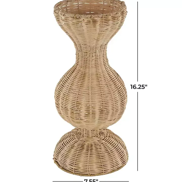 Natural Rattan Hourglass Vase