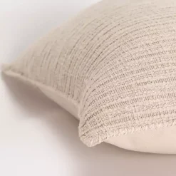 Natural Subtle Striped Oversized Pillow