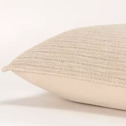 Natural Subtle Striped Oversized Pillow