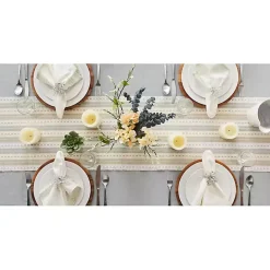Natural Tonal Stripe Table Runner