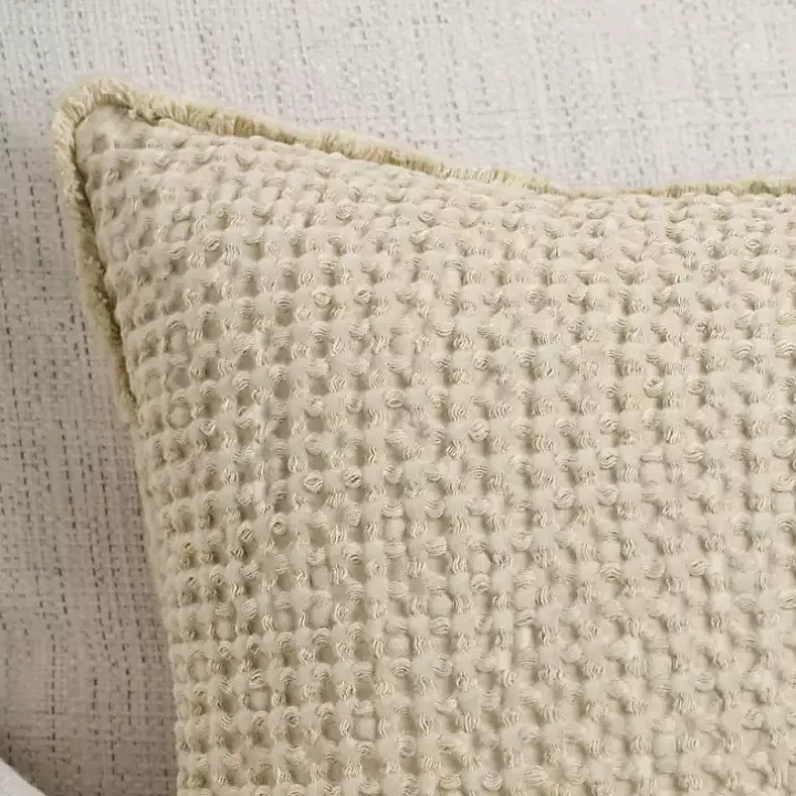 Natural Waffle Texture Lumbar Pillow