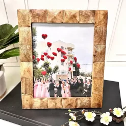 Natural Wood Diamond Textured Picture Frame, 8x10