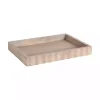 Natural Wood Fluted Lissi Rectangular Serving Tray