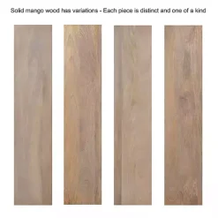 Natural Wood Fluted Lissi Rectangular Serving Tray