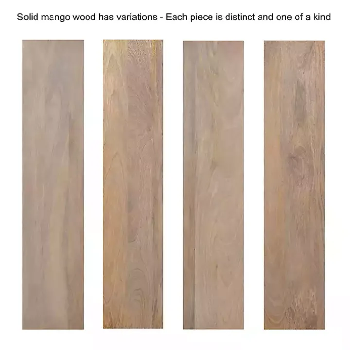 Natural Wood Fluted Lissi Rectangular Serving Tray