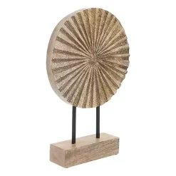 Natural Wood Pinwheel Figurine