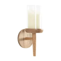 Natural Wood Torch Sconce