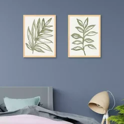 Nature in Sage Framed Canvas Art Prints, Set of 2
