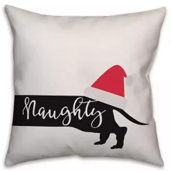 Naughty or Nice Dog Christmas Pillow