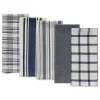 Nautical Blue Woven Dish Towels, Set of 5