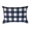 Navy and White Buffalo Check Accent Pillow