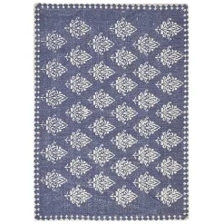 Navy and White Decorative Placemats, Set of 4