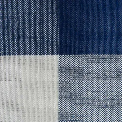 Navy and White Mixed Check Towels, Set of 3