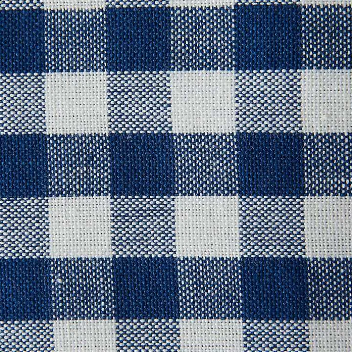 Navy and White Mixed Check Towels, Set of 3