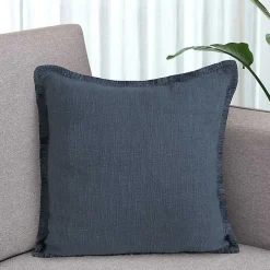 Navy Blue Handwoven Appen Throw Pillow