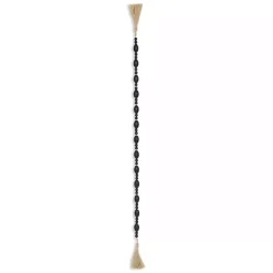 Navy Blue Oval Bead Wood Garland