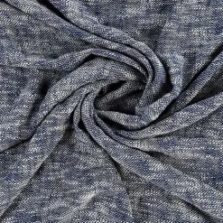 Navy Chambray Fringe Throw