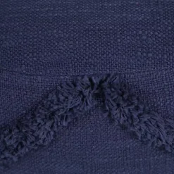 Navy Diamond Tufted Pouf