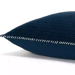 Navy Subtle Striped Oversized Pillow