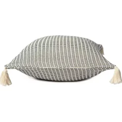 Navy Trapeze Organic Cotton Throw Pillow