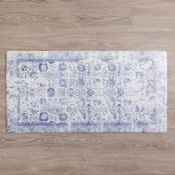Navy Vintage Floral Kitchen Mat