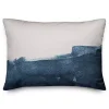 Navy Watercolor Half Accent Pillow