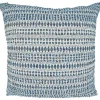 Navy Woven Lines Cotton Pillow, 22 in.