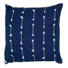 Navy Woven Lines Pillow