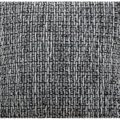Navy Woven Texture Tassels Throw Pillow