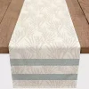 Neutral Coral Stripe Table Runner, 72 in.