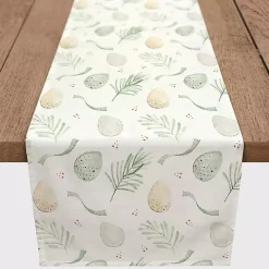 Neutral Eggs and Ribbon Table Runner, 90 in.