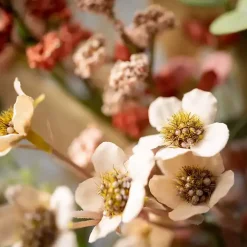 Neutral Flowers and Eucalyptus Bouquet