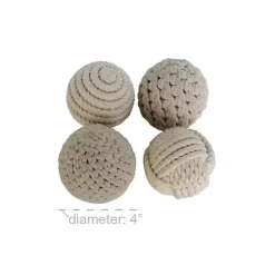 Neutral Jute Rope Orbs, Set of 4