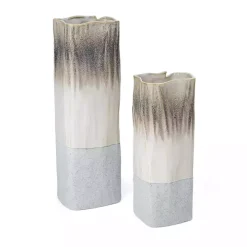 Neutral Ombre Ceramic Vase, 12 in.