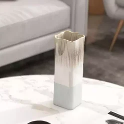 Neutral Ombre Ceramic Vase, 12 in.