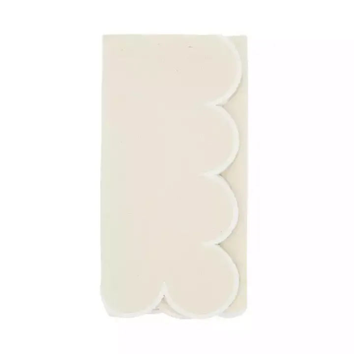 Neutral Scalloped Edge Napkins, Set of 4