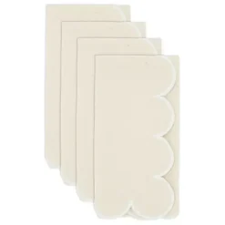 Neutral Scalloped Edge Napkins, Set of 4