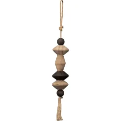 Neutral Southwest Wood Bead Tassel