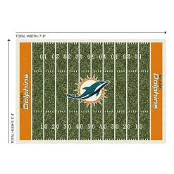 NFL Miami Dolphins Home Field Area Rug, 6x8