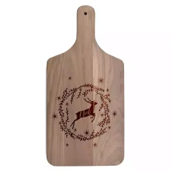 Noel Reindeer Wreath Cutting Board
