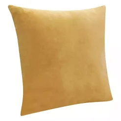 Ochre Velvet Handmade Throw Pillow
