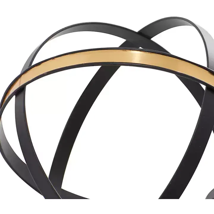 Onyx and Gold 3-pc. Orb Sculpture Set