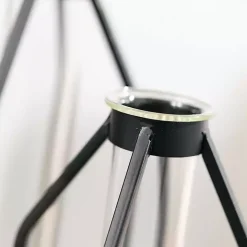 Open Iron Frame Tube Vases, Set of 2