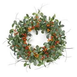 Orange Berry Foliage Wreath