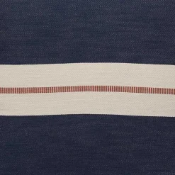 Orange Single Stripe Navy Pillow