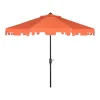 Orange Tilt Crank 9 ft. Outdoor Metal Umbrella