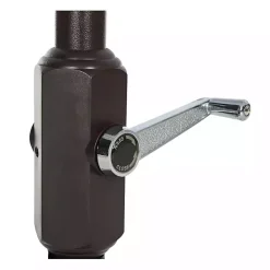 Orange Tilt Crank 9 ft. Outdoor Metal Umbrella