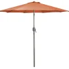 Orange Tilt Hand Crank Outdoor Umbrella
