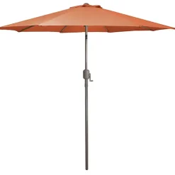 Orange Tilt Hand Crank Outdoor Umbrella