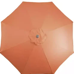 Orange Tilt Hand Crank Outdoor Umbrella